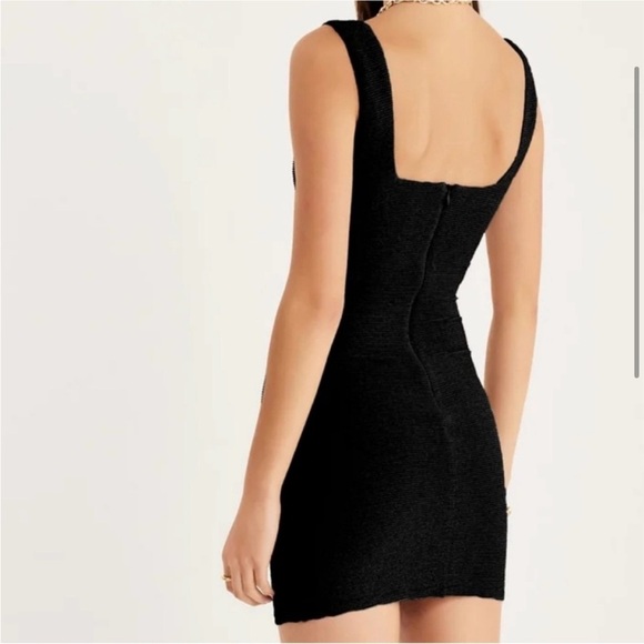 Rumer The Label Rosa Square Neck Dress In Black - Picture 2 of 4